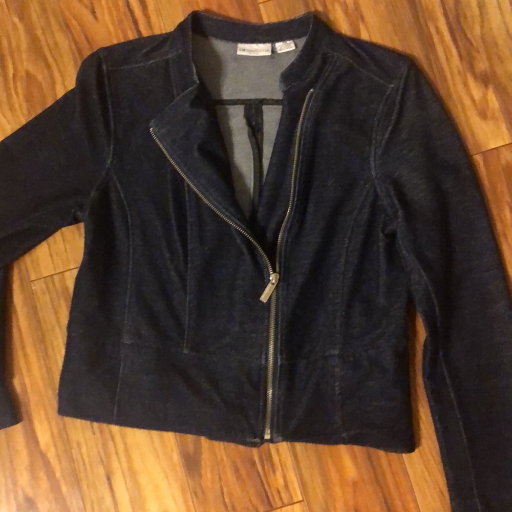 Liz Claiborne fashion denim zip jacket